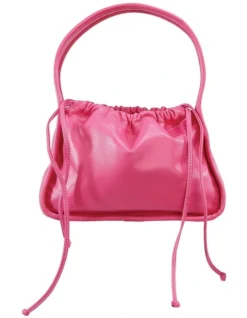 Thing Called Love Leather Handbag In Hot Pink