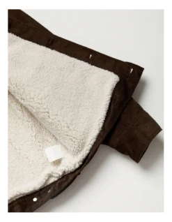 Sherpa Cord Jacket In Dark Brown -Myer Clothing Shop 948700900 5 720x928