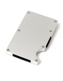 Minimalist Unisex Metal Wallet In Silver