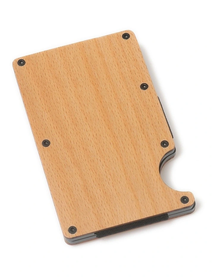 Wooden Minimalist Wallet In Ash 2 Wooden Minimalist Wallet In Ash - Image 2