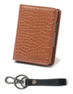 Vegan Skin Leather Wallet In Brown