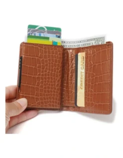 Vegan Skin Leather Wallet In Brown -Myer Clothing Shop 948705220 3 720x928