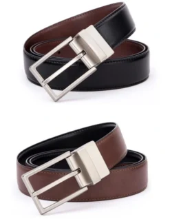 Ezra Reversible Vegan Belt In Black/Brown