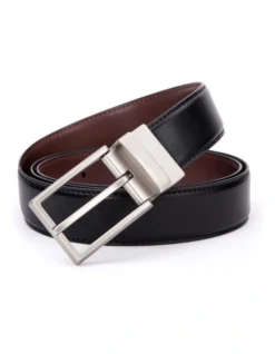 Ezra Reversible Vegan Belt In Black/Brown -Myer Clothing Shop 948705400 4 720x928