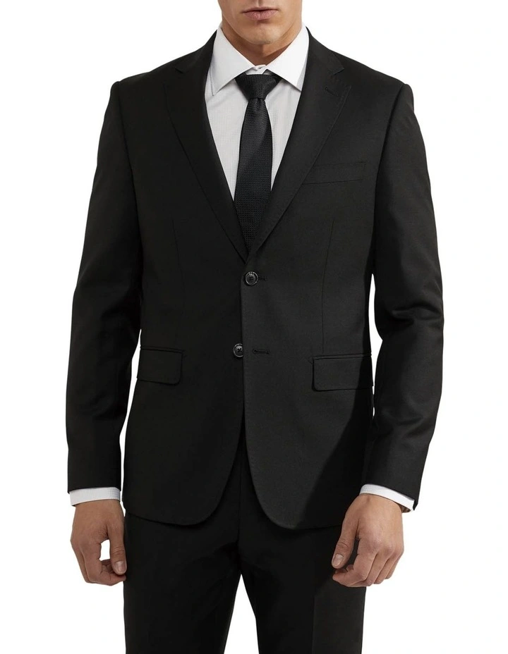 Oxford Byron Wool Suit Jacket In Black 1 Oxford Byron Wool Suit Jacket In Black