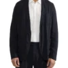 Oxford Daniel Tencel Casual Linen Jacket In Navy