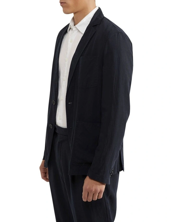Oxford Daniel Tencel Casual Linen Jacket In Navy 2 Oxford Daniel Tencel Casual Linen Jacket In Navy - Image 2