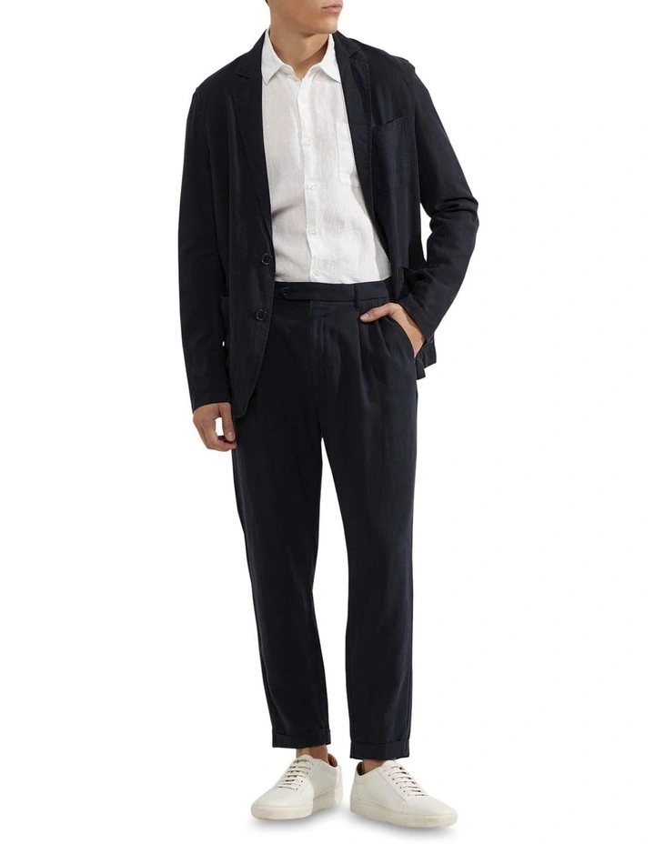 Oxford Daniel Tencel Casual Linen Jacket In Navy 5 Oxford Daniel Tencel Casual Linen Jacket In Navy - Image 5