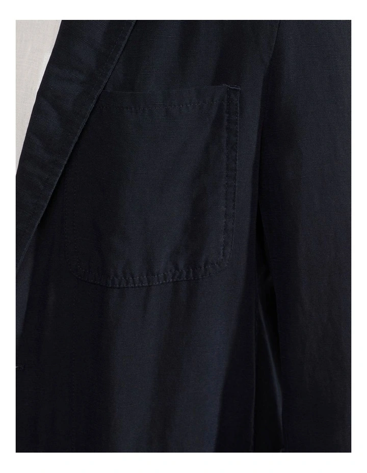 Oxford Daniel Tencel Casual Linen Jacket In Navy 6 Oxford Daniel Tencel Casual Linen Jacket In Navy - Image 6
