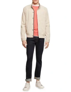Oxford Barkley Bomber Jacket In Sand -Myer Clothing Shop 948739960 5 720x928