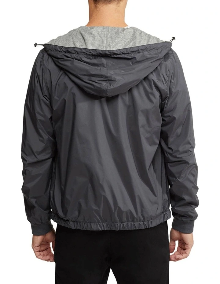 Oxford Reversible Bomber Jacket In Charcoal/Grey 3 Oxford Reversible Bomber Jacket In Charcoal/Grey - Image 3