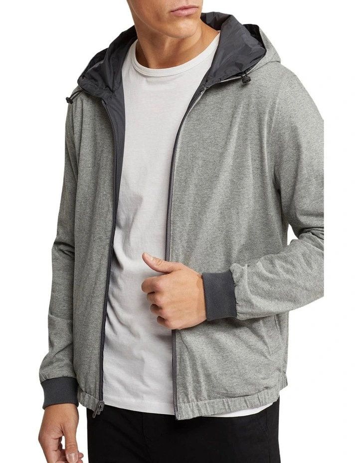 Oxford Reversible Bomber Jacket In Charcoal/Grey 4 Oxford Reversible Bomber Jacket In Charcoal/Grey - Image 4