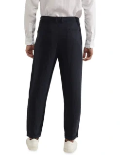 Oxford Garrad Tencel Linen Casual Pants In Navy -Myer Clothing Shop 948749500 3 720x928