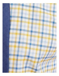 Oxford Beckton Checked Shirt In Blue/Yellow -Myer Clothing Shop 948782350 6 1 720x928