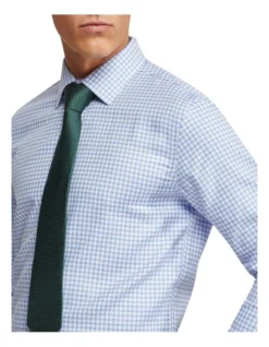 Oxford Beckton Dobby Shirt In Cornflower Blue -Myer Clothing Shop 948782440 4 1 720x928