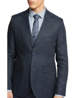 Oxford Blake Linen Blazer In Navy -Myer Clothing Shop 948783520 4 720x928