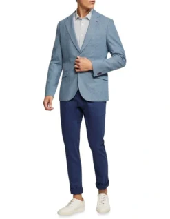 Oxford Milton Unlined Blazer In Blue -Myer Clothing Shop 948784420 5 720x928
