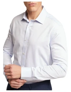 Oxford Beckton Dobby Shirt In Sky -Myer Clothing Shop 948785410 4 720x928