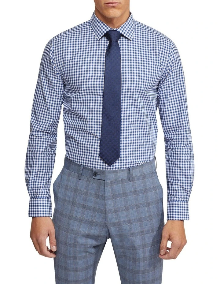 Oxford Beckton Checked Shirt In Blue/White 1 Oxford Beckton Checked Shirt In Blue/White