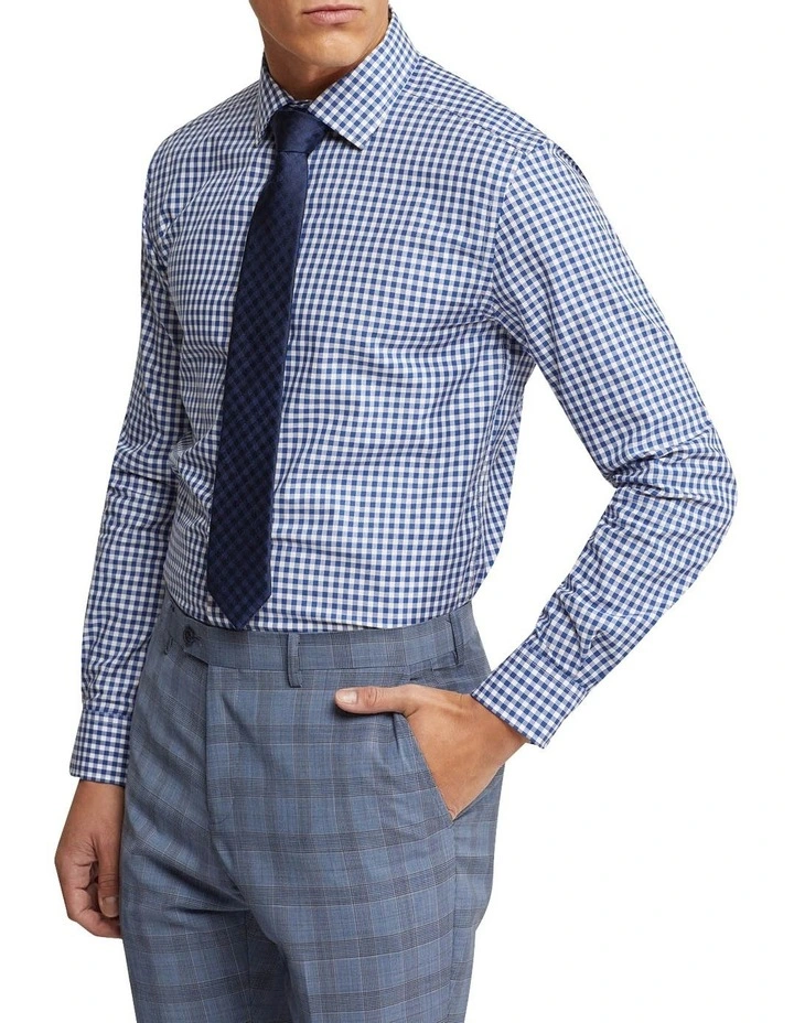 Oxford Beckton Checked Shirt In Blue/White 2 Oxford Beckton Checked Shirt In Blue/White - Image 2