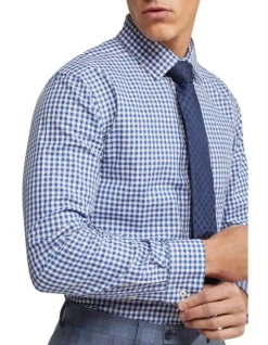 Oxford Beckton Checked Shirt In Blue/White 8 Oxford Beckton Checked Shirt In Blue/White -Myer Clothing Shop 948785950 3 720x928