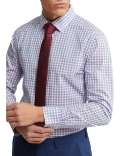 Oxford Beckton Checked Shirt In Pink/Blue -Myer Clothing Shop 948786490 4 1 720x928