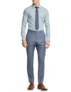 Oxford Islington Checked Luxury Shirt In Blue/Green -Myer Clothing Shop 948787030 5 720x928