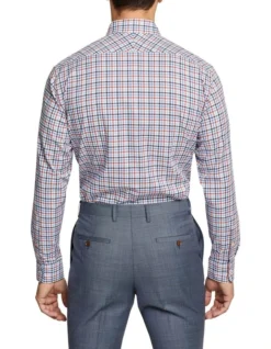 Oxford Islington Checked Luxury Shirt In Blue/Red -Myer Clothing Shop 948787120 3 720x928