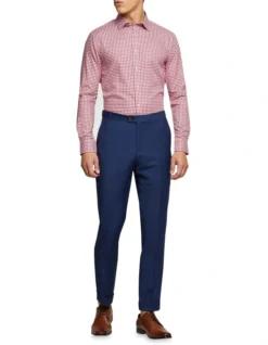 Oxford Beckton Checked Shirt In Red -Myer Clothing Shop 948787840 5 720x928