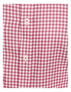 Oxford Beckton Checked Shirt In Red -Myer Clothing Shop 948787840 6 720x928