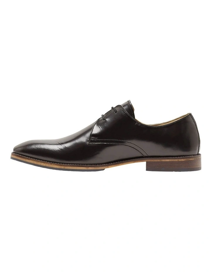 Oxford Jared Hi Shine Derby Shoes In Black 2 Oxford Jared Hi Shine Derby Shoes In Black - Image 2