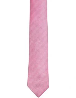 Oxford Gentle Diamonds Silk Tie In Bright Pink