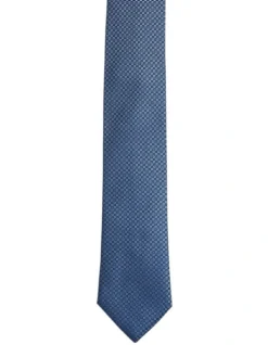 Oxford Milo Silk Tie In Blue/Navy