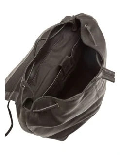 Oxford Matt Leather Backpack In Black 7 Oxford Matt Leather Backpack In Black -Myer Clothing Shop 948977380 4 720x928