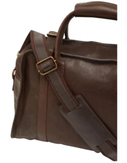 Oxford Daryl Leather Overnight Bags In Chocolate -Myer Clothing Shop 948977470 3 720x928