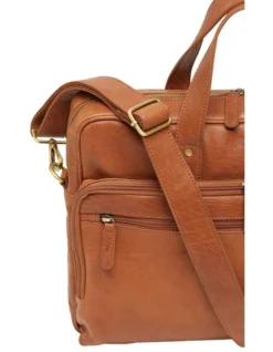 Oxford Lee Leather Briefcase In Cognac -Myer Clothing Shop 948977920 3 1 720x928