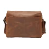 Oxford Johnny Leather Messenger Bag In Hunter Choco