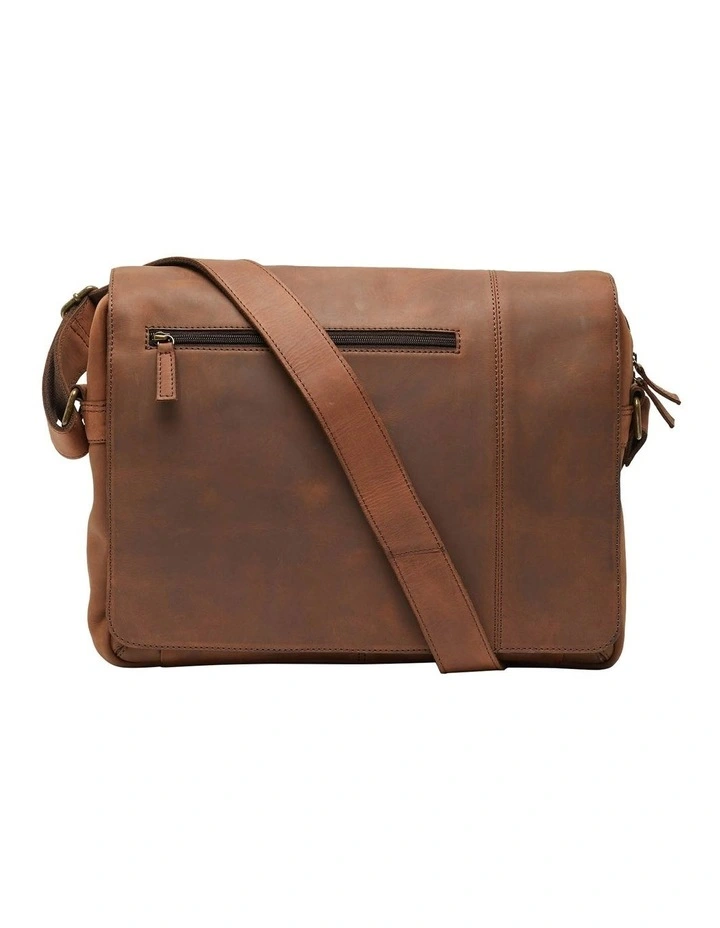 Oxford Johnny Leather Messenger Bag In Hunter Choco 2 Oxford Johnny Leather Messenger Bag In Hunter Choco - Image 2