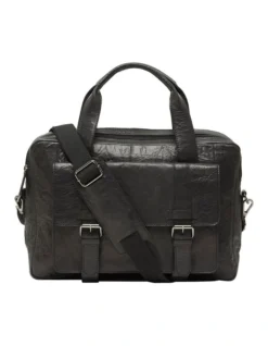 Oxford Dylan Leather Briefcase In Black