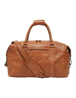 Oxford New Foster Leather Overnight Bag In Cognac