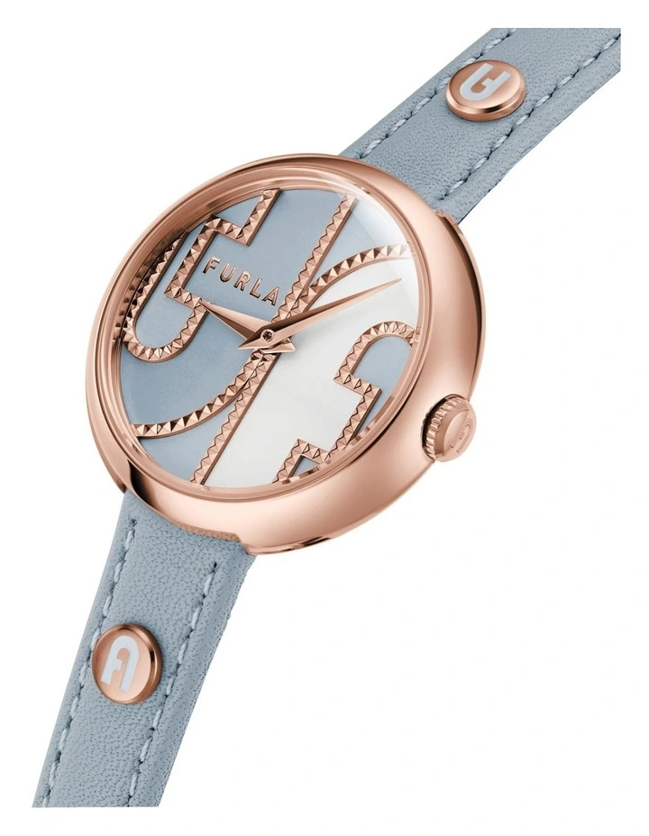 Furla Cosy WW00005015L3 Leather Watch In Grey 4 Furla Cosy WW00005015L3 Leather Watch In Grey - Image 4