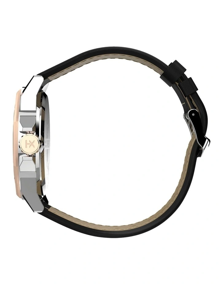 TIMEX Essex Ave TW2V43000 Leather Watch In Black 2 TIMEX Essex Ave TW2V43000 Leather Watch In Black - Image 2