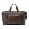 Hugo Leather Duffle Bag In Dark Brown