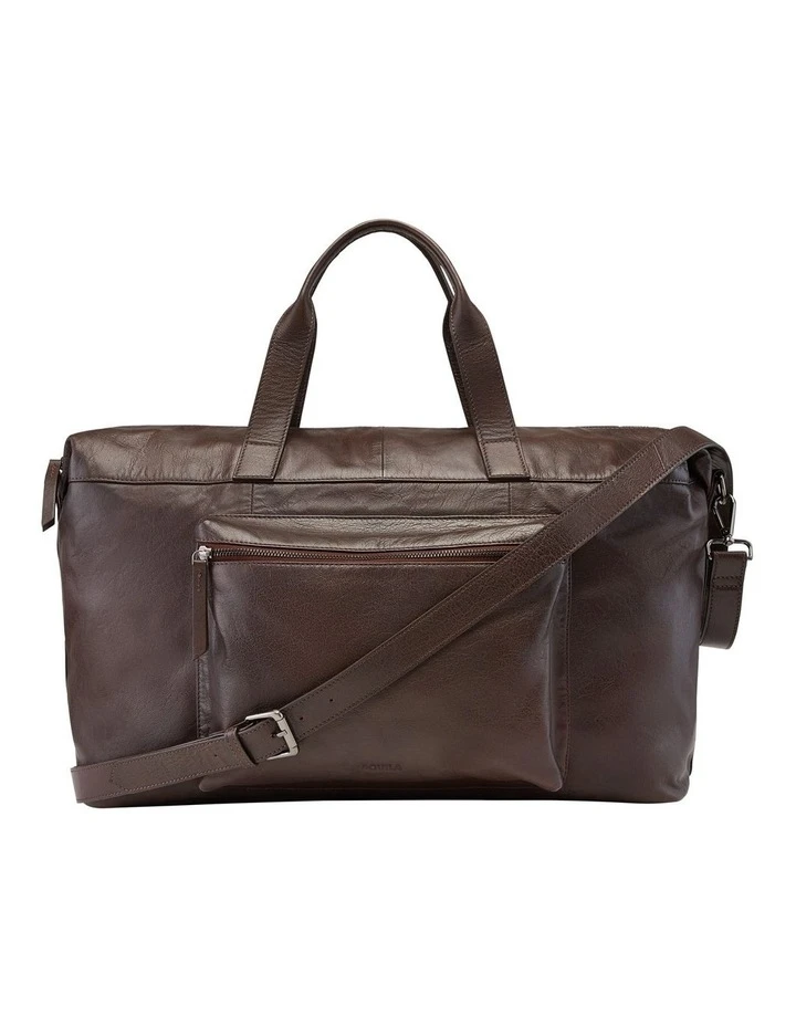 Hugo Leather Duffle Bag In Dark Brown 1 Hugo Leather Duffle Bag In Dark Brown