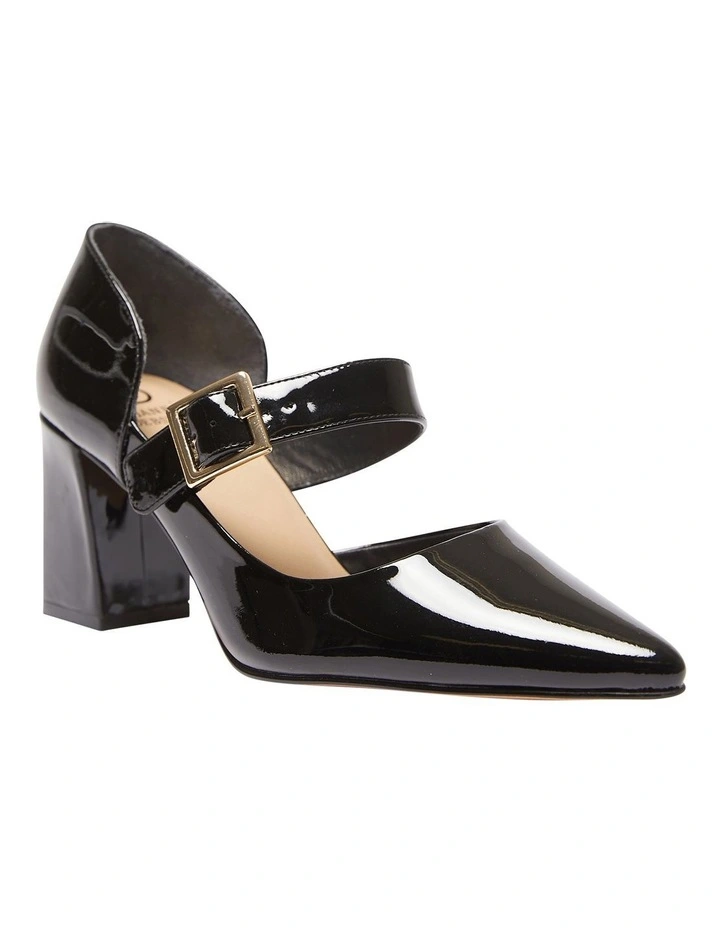 Giselle Heeled Shoes In Black Patent 2 Giselle Heeled Shoes In Black Patent - Image 2