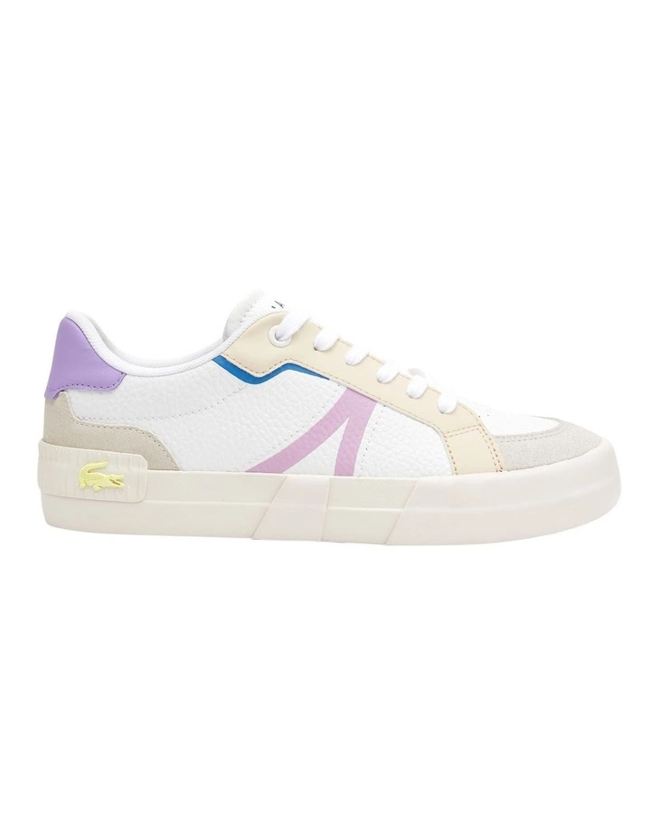 Lacoste L004 Leather Sneakers In White Multi 1 Lacoste L004 Leather Sneakers In White Multi