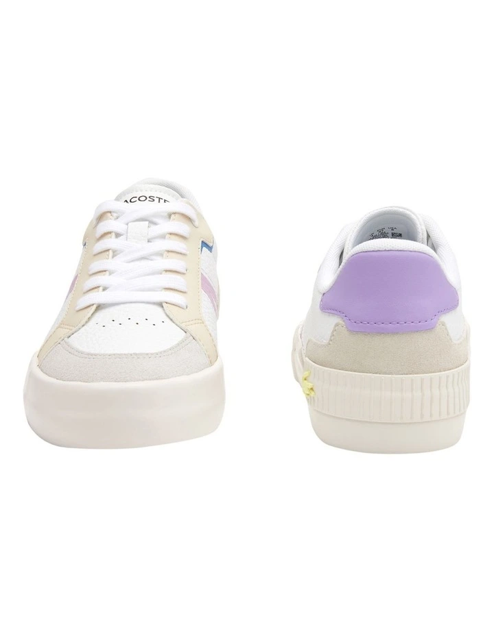 Lacoste L004 Leather Sneakers In White Multi 5 Lacoste L004 Leather Sneakers In White Multi - Image 5