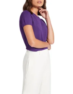 Millie Shimmer Knit In Amethyst