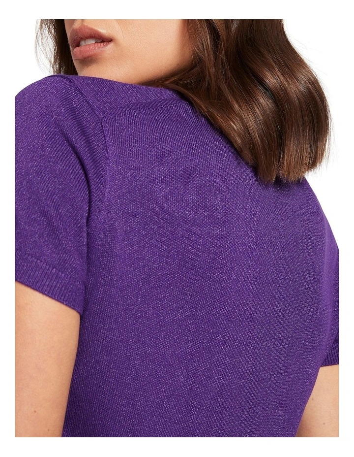 Millie Shimmer Knit In Amethyst 4 Millie Shimmer Knit In Amethyst - Image 4