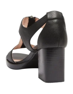 Abigail Heeled Sandal In Black/Black Leather -Myer Clothing Shop 950054050 6 720x928